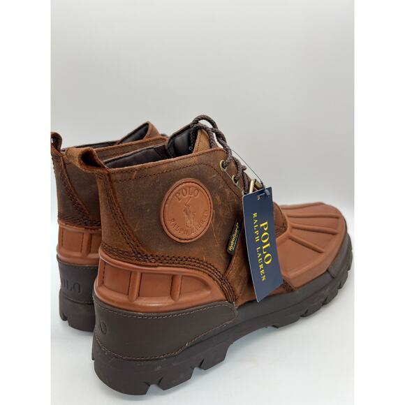 Polo Ralph Lauren Oslo Brown Low Boots HydroGuard Men's 11.5 NEW - Picture 6 of 12